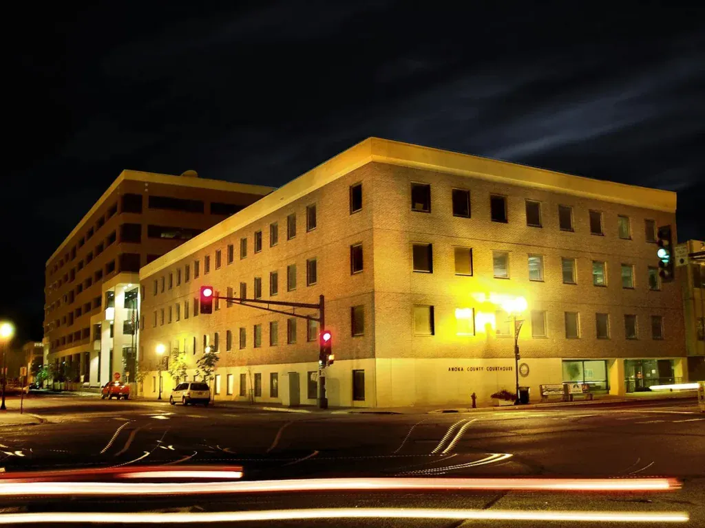 Anoka County Courthouse in Anoka, MN, where Anoka County divorce cases are heard